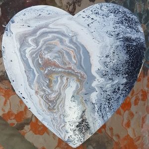 Abstract Heart Painting